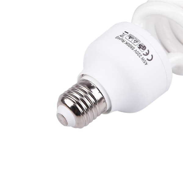 2x E27 220v 5500k 45w Valokuvausstudiolamppu - Valokuvaus päivänvalolamppu - Valkoinen