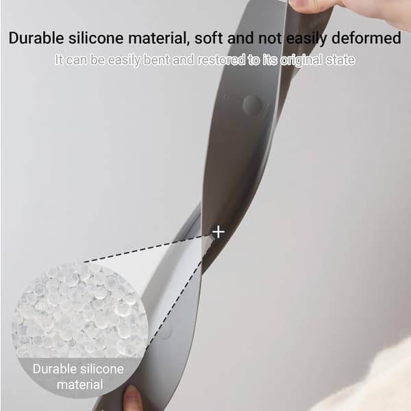 Silikon backsplash - diskbänkskant - diskbänks backsplash - tvättställskant - 3-pack - grå - lämplig för många scenarier - läckagesäker och hållbar -...