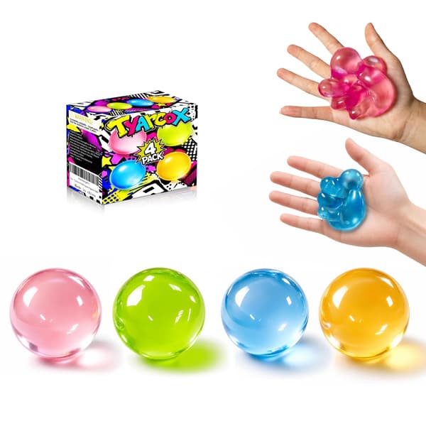 4 stk. kokosolie-squishy, formbar stressbold uden rekyl, formbart sensorisk fidget-legetøj til studier, arbejde og afslapning, beroligende skrivebordsdekoration