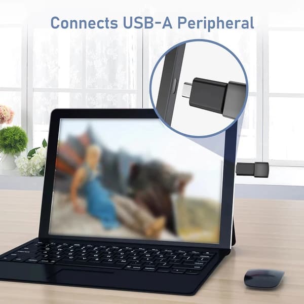 8-pak USB C hun-adapter sæt USB A til USB C Micro USB til Type C-konverter til biloplader bærbar telefon black