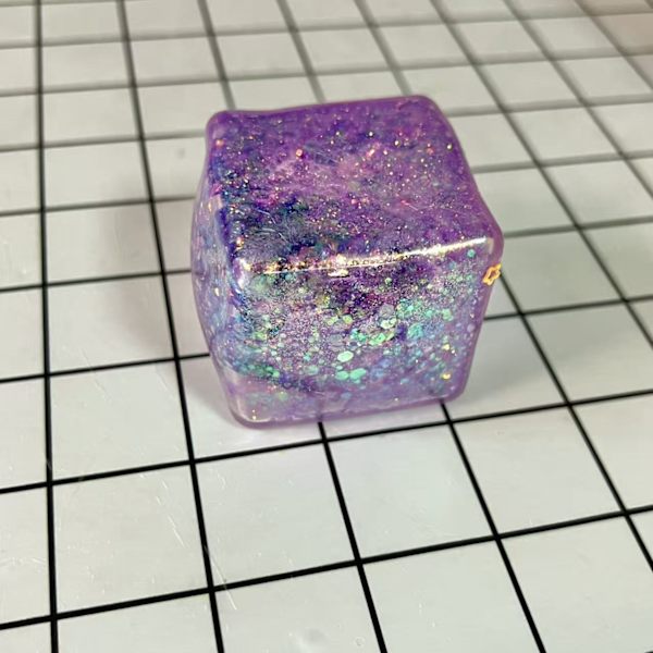 Aurora Ice Cube Squishy Toy – Stretch Squeeze Stress Relief Sensory Toy Violet