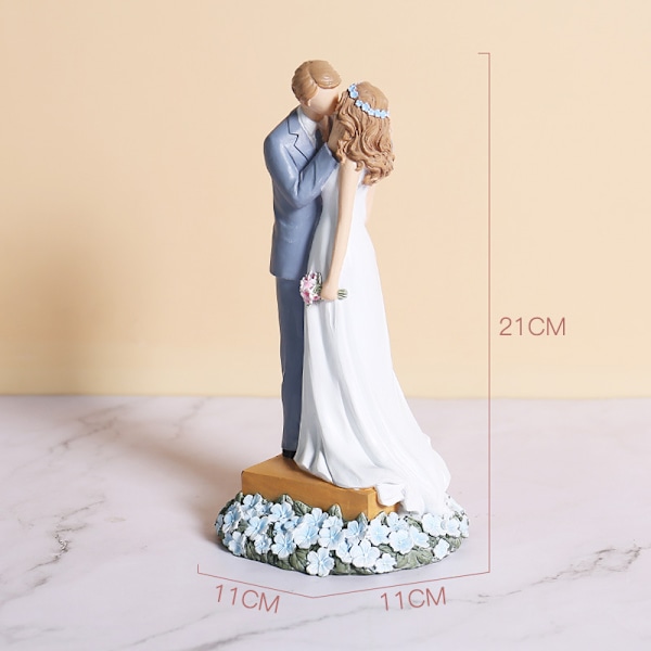 Brud og Brudgom Statue Bryllupskake Topper, Brud og Brudgom Figur