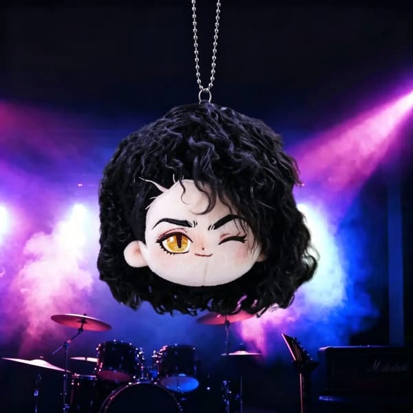 Michael Jackson Bomull Plysch Hänge Nyckelring Fan Samlarobjekt Överraskningspresent Squinting MJ gift box set
