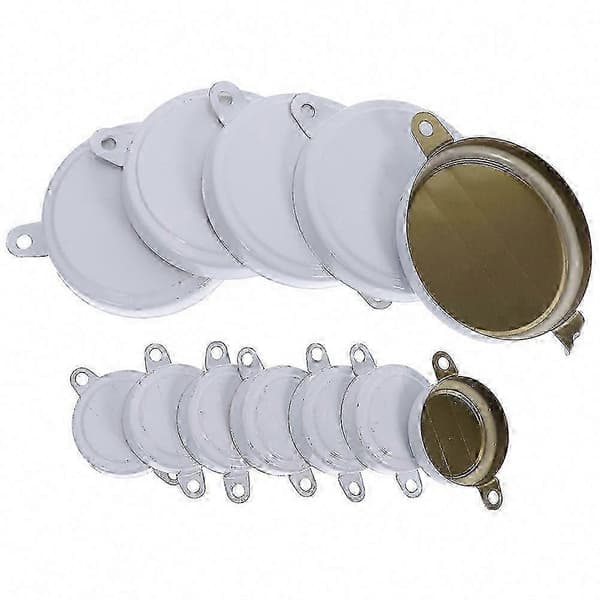80 st metalloljefatsförslutningslock, propplock för förvaring White 9.00X7.00X1.00CM