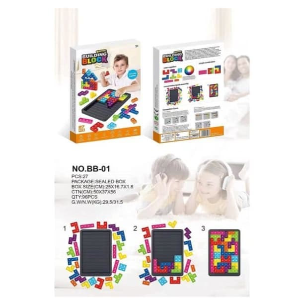 {hw} Kæmpe Tetris Puzzle Bubble Popper Sensorisk Fidget Legetøj Silikone Pops Bubble, Nyhedslegetøj Stress Relief Angst