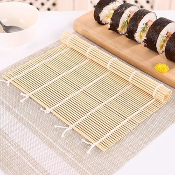 Bambu Sushi Matto Bambu Sushi Valmistussetti Sushi DIY Set Bambu Matto Bambu Keittiömatto Sushille