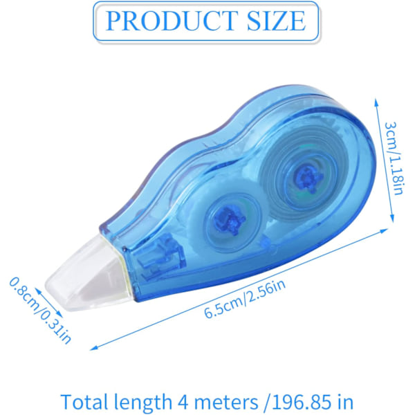24 stk Mini Lommemus Rettelse Tape, 4m x 5mm Rettelse Ruller, Rettelse Tape, Mus Rettelse, Rettelse Rulle til Skole og Kontor