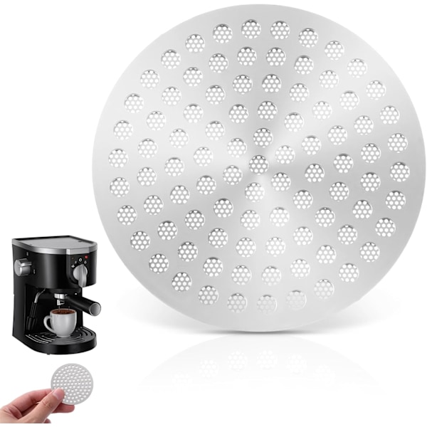 51mm Espresso Puck Sil, 1,1mm Tjocklek, Återanvändbart Rostfritt Stålfilter för Espresso Portafilter (51mm)