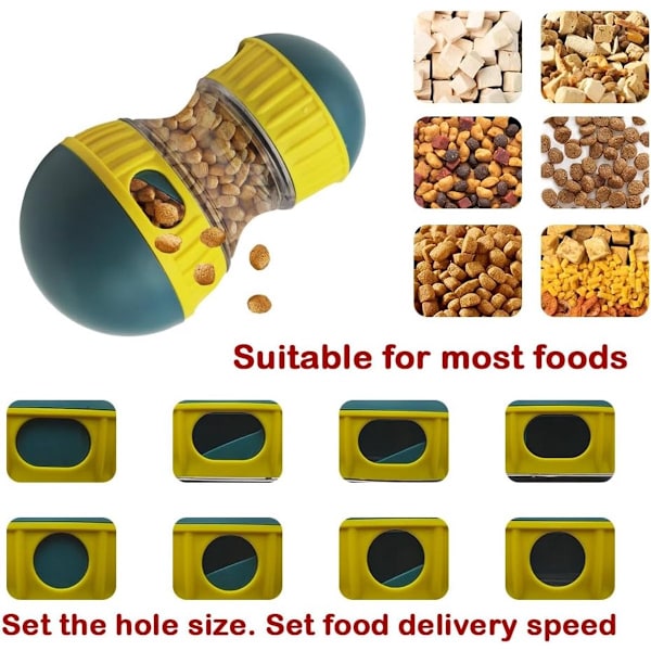Hundesnackbold - Interaktiv Langsom Foderdispenser - Puslespilslegetøj til Hunde Katte - Justerbart Foderudløserlegetøj Colour One size
