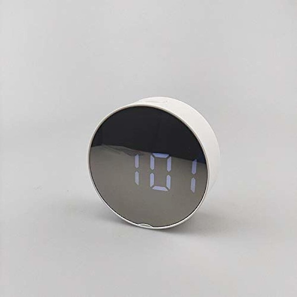 Vekkerklokke Speil Vekkerklokke LED Digital Snooze Bordklokke Vekkelampe Elektronisk Stor Tid Temperaturvisning Hjem