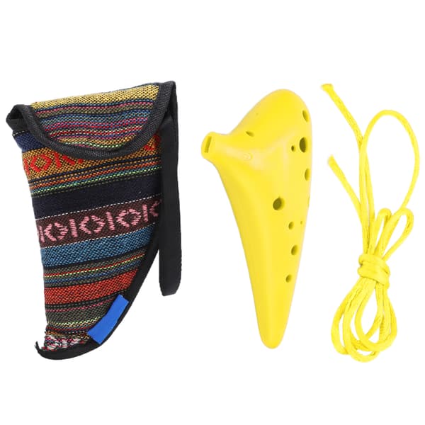 Ocarina ABS C-tuning 12-hulls musikkinstrument for voksne barn profesjonell læring gul{f2}
