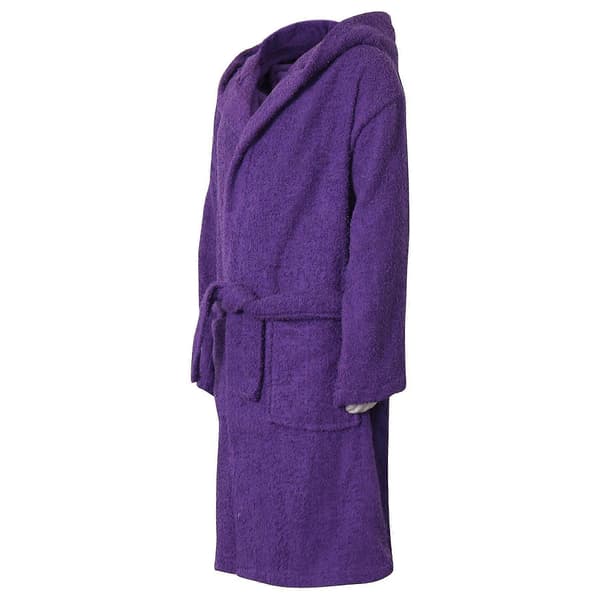 Badehåndkle med hette til barn, 100 % bomullsfrotté badekåpe for gutter og jenter Purple 5-6 Years