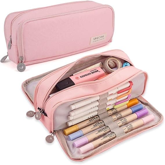 Pencil Case Jenter Pencil Case Stor - Stor Pencil Case - 3 Rom - Pencil Case - Stor Kapasitet Pencil Case - Barn Tenåringer Jenter - Gutter -...