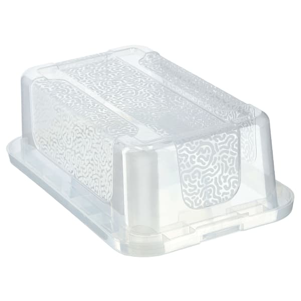 KADAX 4,5L plastbehållare med lock, transparent, låsbar, organizerbox