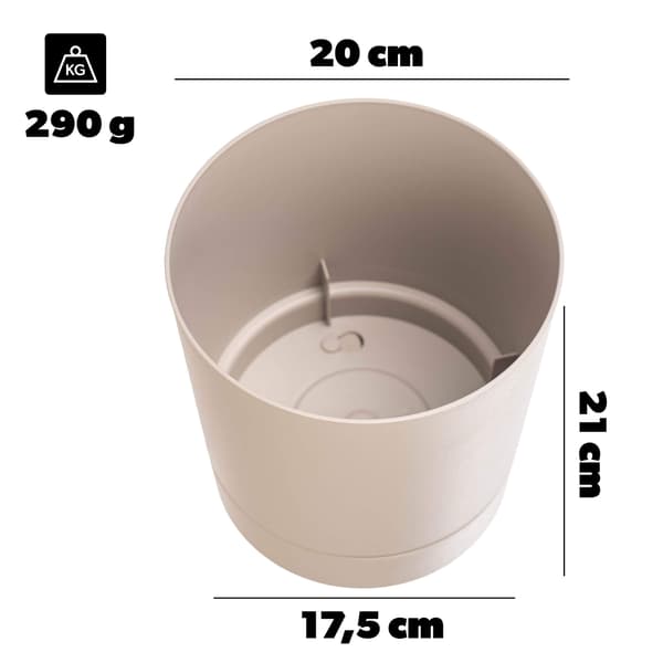 KADAX Urtepotte Urtepotte med Stander Plastik Rund 20 cm