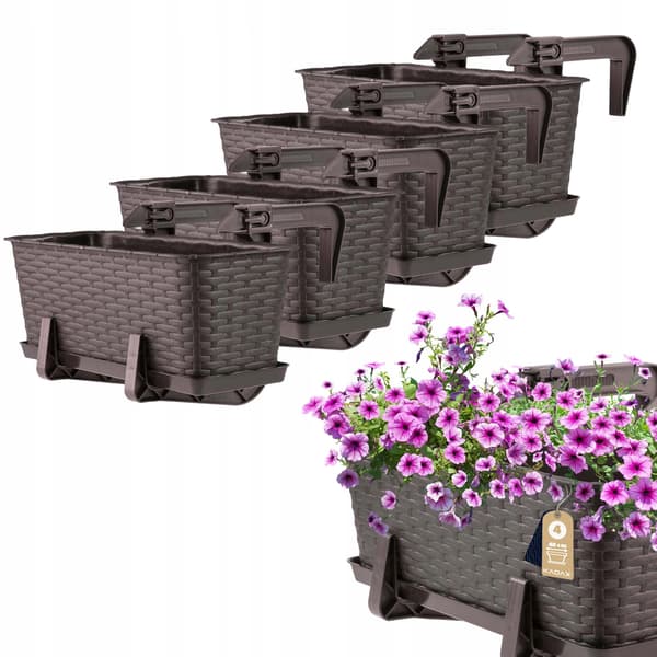 KADAX Balkonglåda 40 cm Blomkrukorshållare 4 st