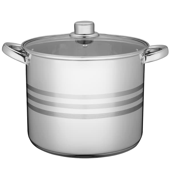 KADAX Stor Rustfri Stål Induktionsgryde med Låg, Gas, 28cm, 13,5L, Høj