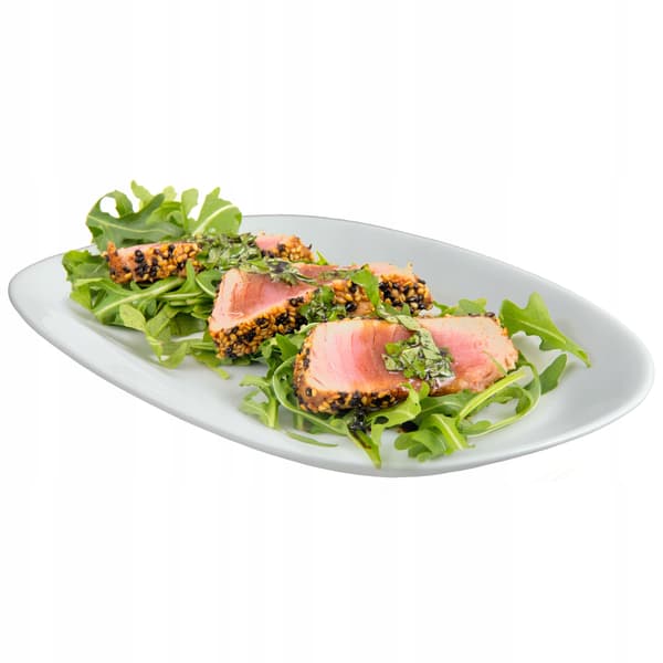 KADAX Ovalt Glas Serveringsfad 22x16 cm Til Snacks Hvid