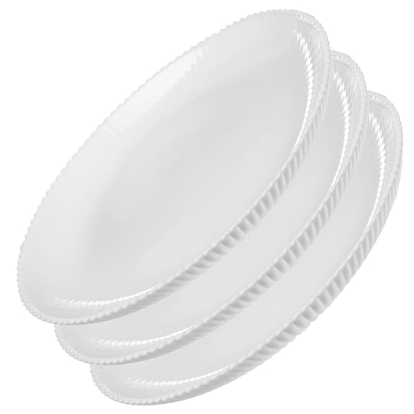 KADAX 3x Desserttallrikar 19 cm Kaktallrikar Räfflade Glastallrikar Små