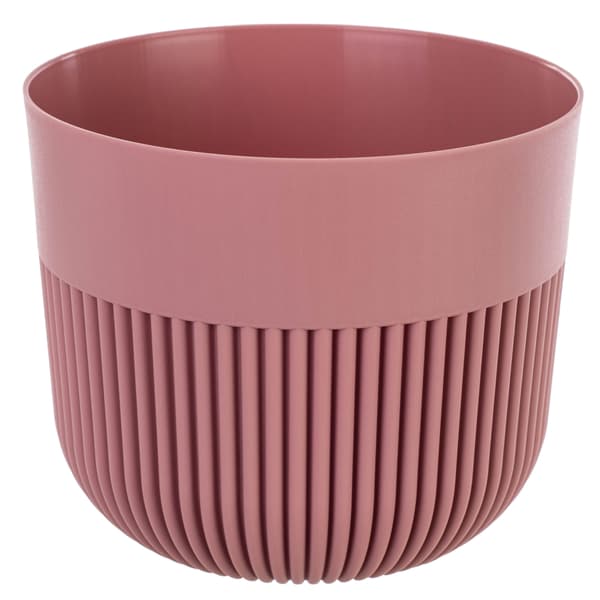 KADAX Urtepotte, Urtepottedæksel, 15 cm, Plast, Rund, Ribbet, Lyserød