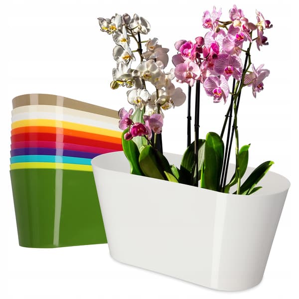 KADAX Blomkruka, Blomkruka, Plastlock, 27 cm, Blomställning, Balkong, Vit