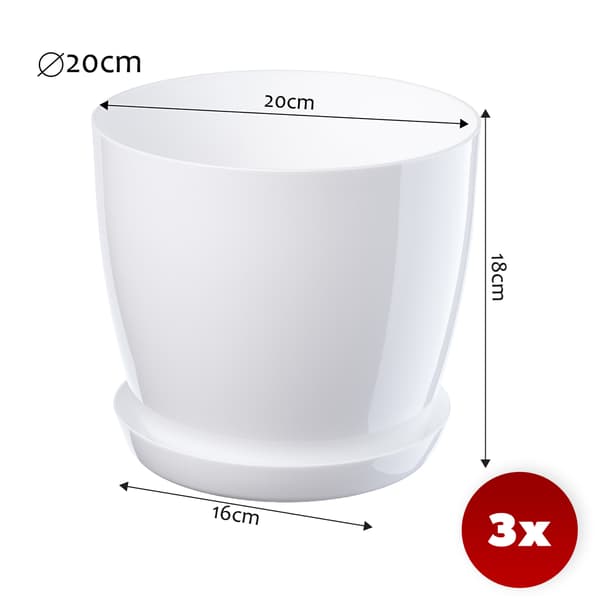 KADAX Blomkruka, Blomkruksskydd, 20 cm, Blomställ, Vit Plast, 3 st.