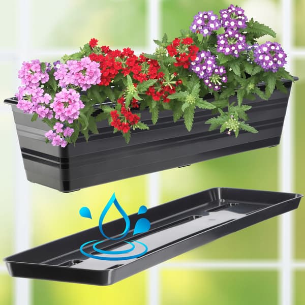 KADAX Balkonkasse 60 cm Urtepotte Urtepottestativ Balkon Blomsterstativ