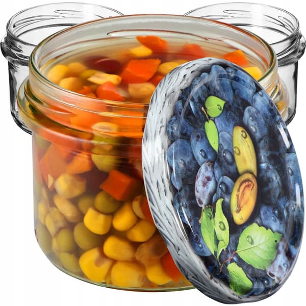 KADAX Tartu säilöntäpurkit 235ml 50kpl 82mm + "Plum" kannet