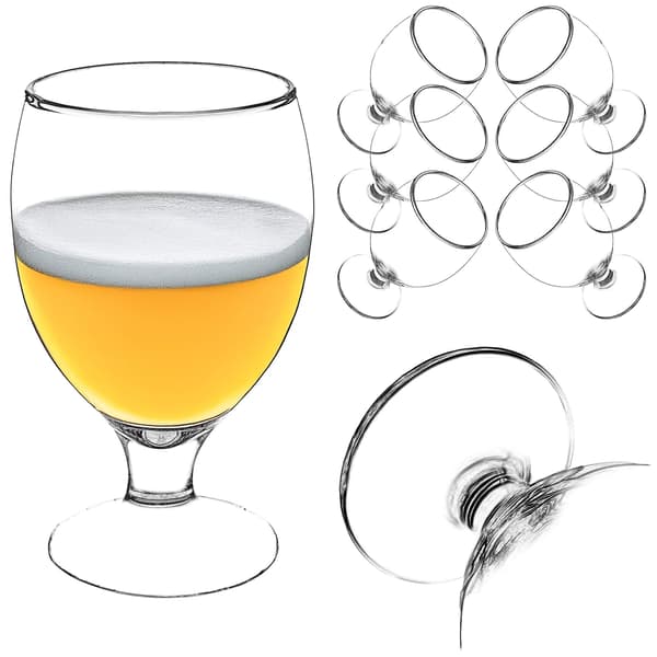 KADAX Ölglas, Cocktails, Drycker, Mugg, 370ml, 6 st, Present