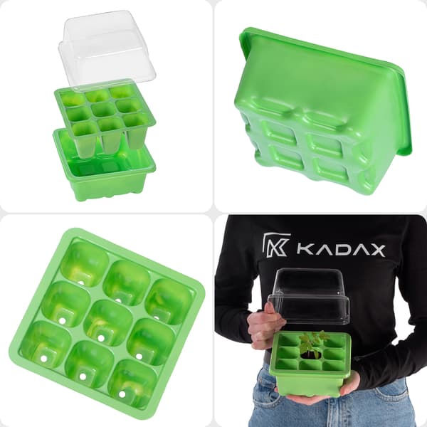 KADAX Miniväxthus Miniväxthus Växthus 9 celler Plantsåddbricka