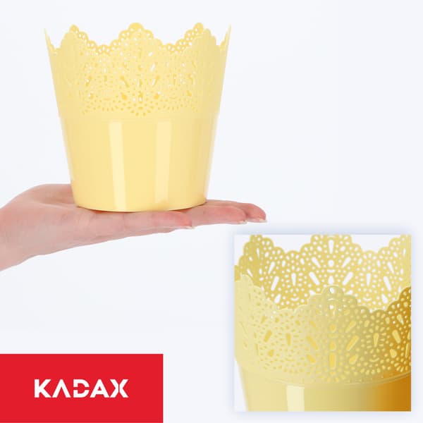 KADAX Blomkruka, Blomkruka, Lock, Hög, Plast, 12 cm, Gul
