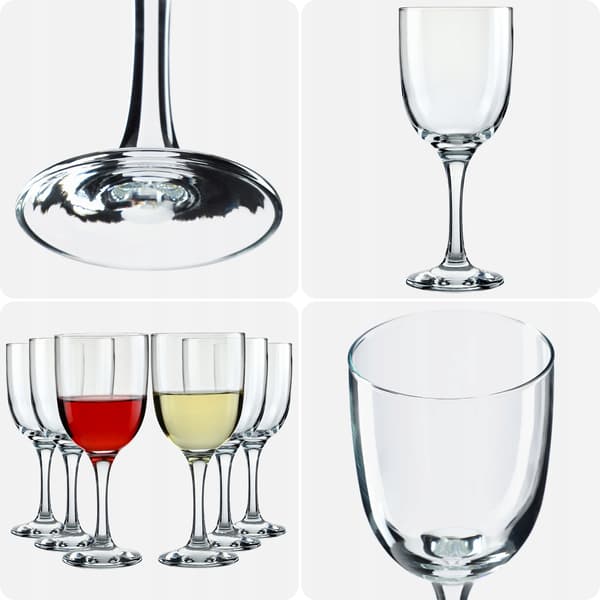 KADAX Röd- och Vitvinsglas 290ml Set med 6 glas