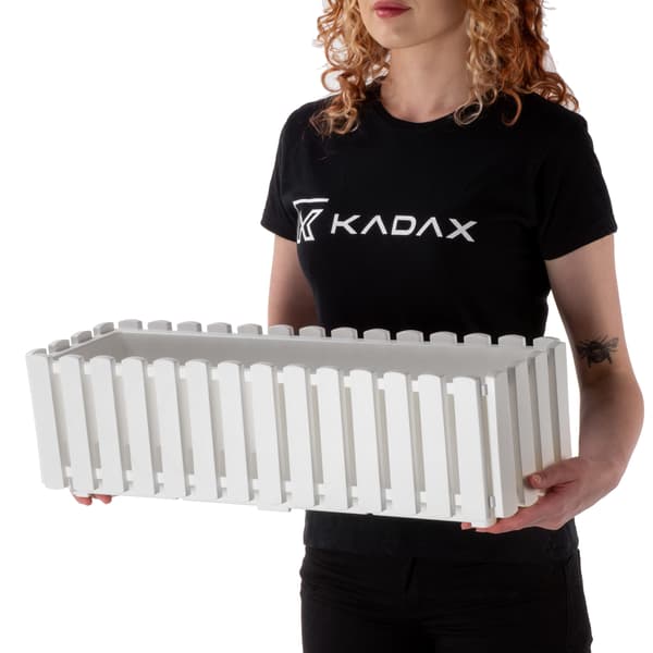 KADAX Balkonglåda Blomkruka 58x18x16,5 cm Vit Balkong