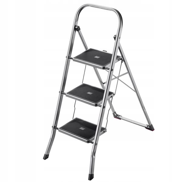 KADAX Aluminium Husholdningsstige 3 Trins Foldstige 150kg Solid