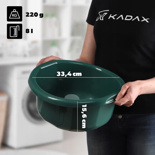 KADAX 8L Rund Universal Tvättbalja i Plast