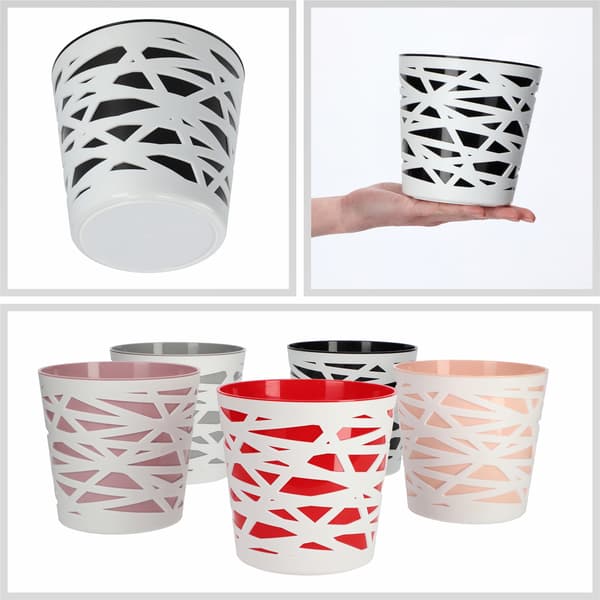 KADAX Urtepotte Plastik Lågindsats til Blomster og Planter 13 cm Sort