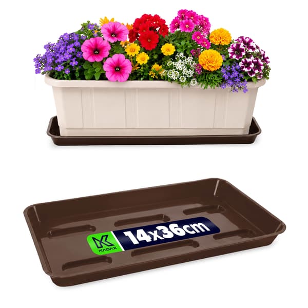 KADAX Blomkruksställ 40 cm balkonglåda plastbricka