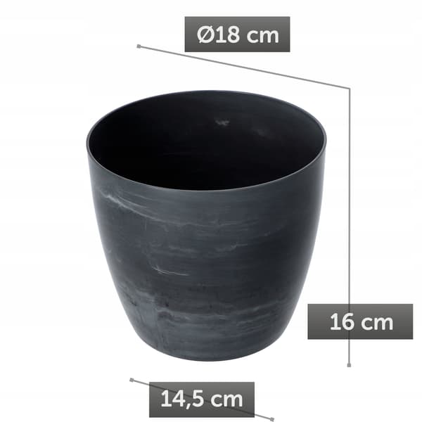 KADAX Urtepottebetræk 18cm Urtepotte Grå Marmor Stue Blomsterfod