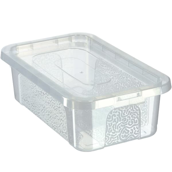 KADAX 4,5L plastbehållare med lock, transparent, låsbar, organizerbox