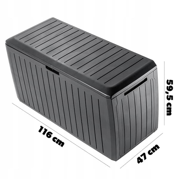 KADAX Haveboks Balkonboks 290L Til Have Balkon Terrasse Antracit