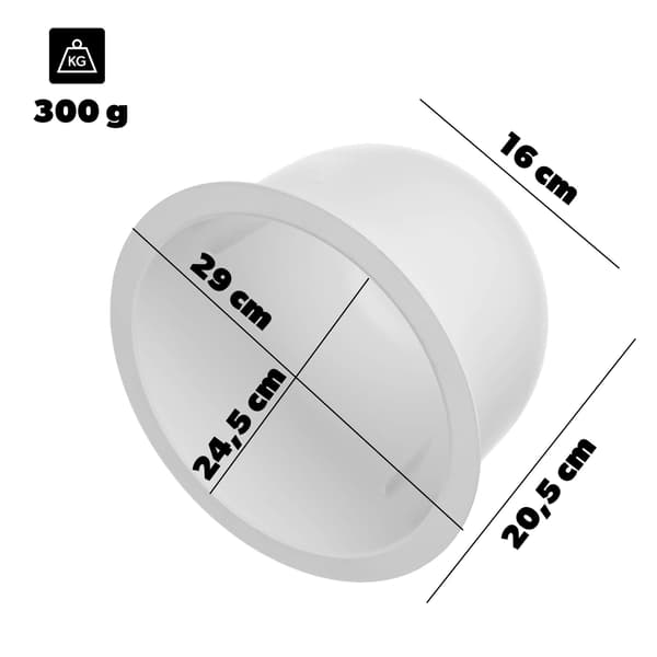 KADAX Loft Rund Urtepotteindsats til Blomsterbede, Hvid 29 cm