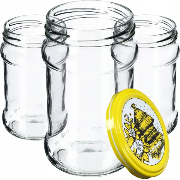 KADAX Seno purkit 315ml 10kpl 66mm + "Bees" kannet