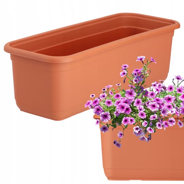 KADAX Balkonkasse 40 cm Urtepotte Urtepotte Balkon Urtepotte Terrakotta