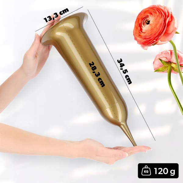 KADAX Vase Flaske Til Kirkegård Gravsten 35cm Gravsten Til Blomster Guld