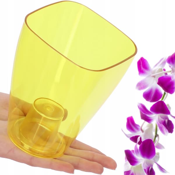 KADAX Blomkruksskydd för orkidéer, Blomställ, Plastväxter, Gul, Enfärgad, 9 cm