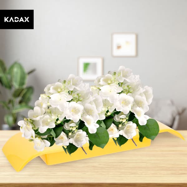 KADAX Urtepotteskjuler til Kompositioner til Dekorationer Ikebana Base Gul