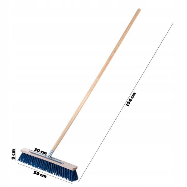 KADAX Gadekost 50 cm Til Fejning Af Fortove Med Skraber 154 cm