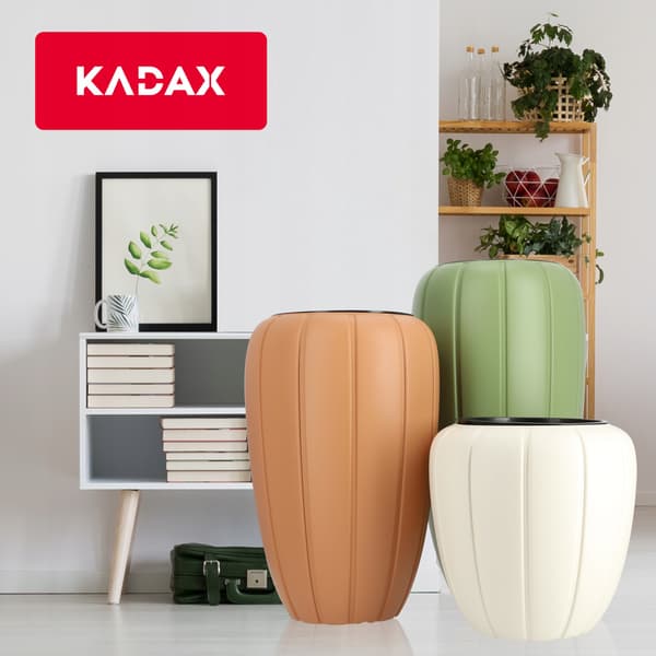 KADAX Høj havepotte + Indsats Hvid 60 cm Plastik 3D