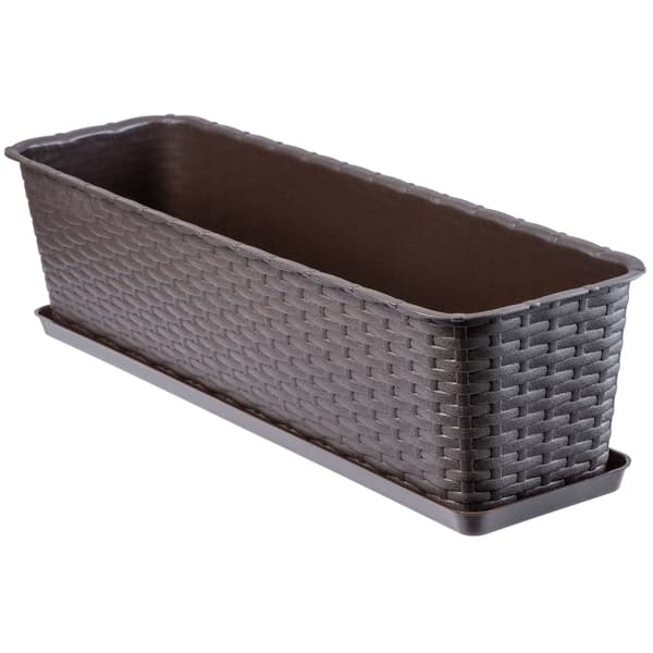 KADAX Balkonkasse Blomsterpotte 60cm + Brun Stativ