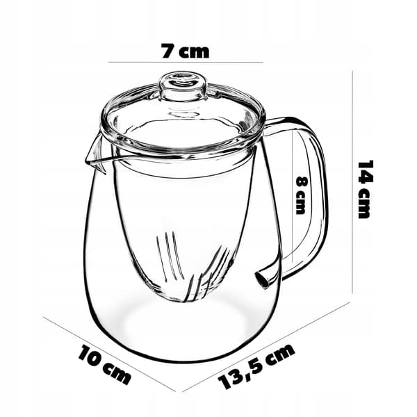 KADAX Glastekanna 600ml Insats med Tekanna Örtte